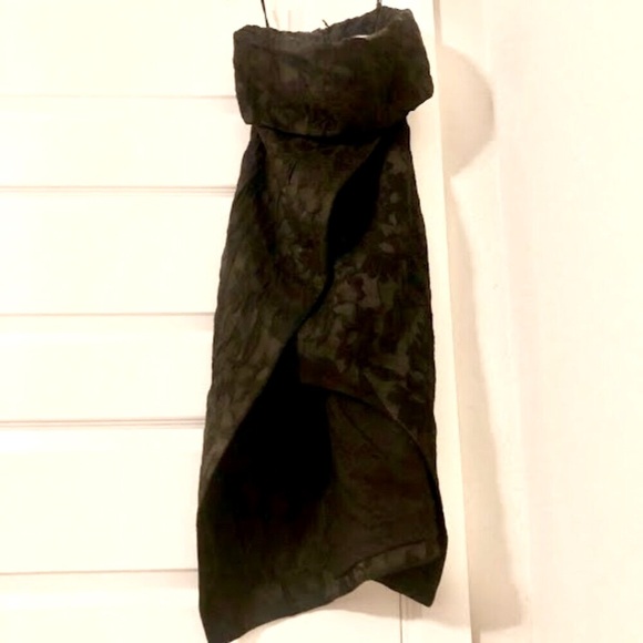 NWT ALEXIS Isotta Black Jacquard Strapless Midi Dress XS MSRP $600 - Picture 3 of 7